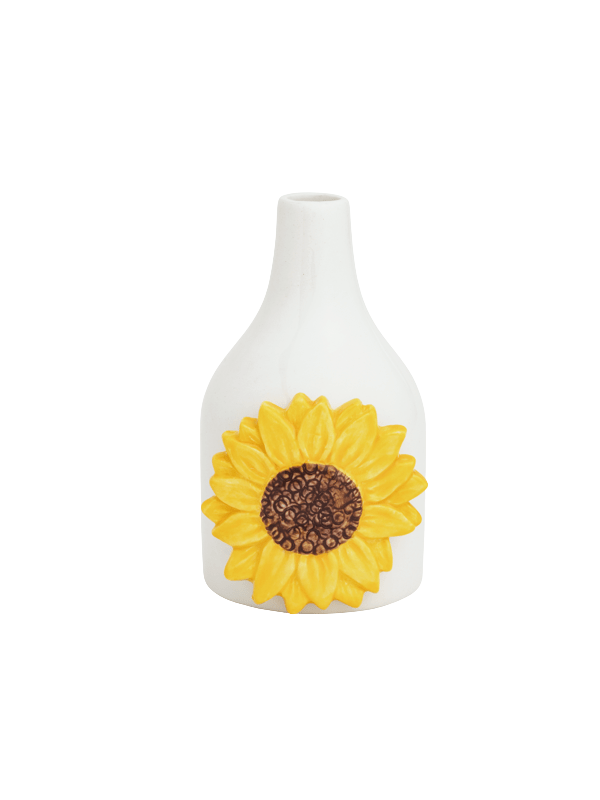 Sunflower yellow bud mini vase 