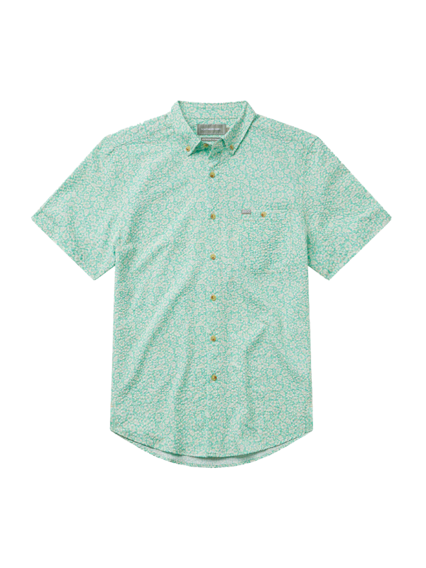 seersucker button down in green