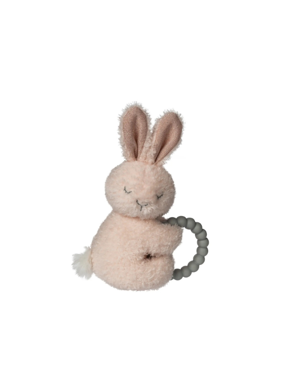 pink bunny teether rattle