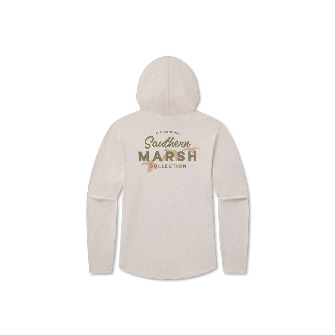 Three Ducks Classic Hoodie Tee in Washed Oatmeal by Southern Marsh