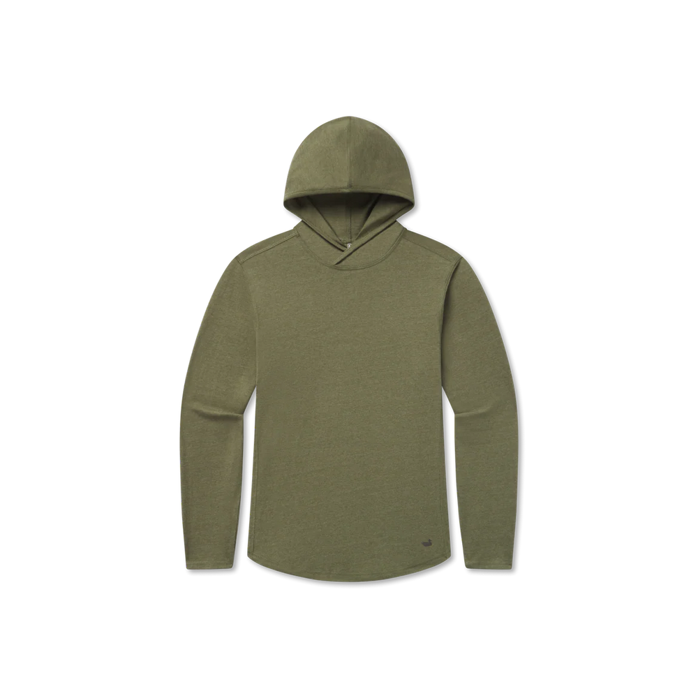 Classic Camo Duck Hoodie Tee in Washed Dark Green by Southern Marsh