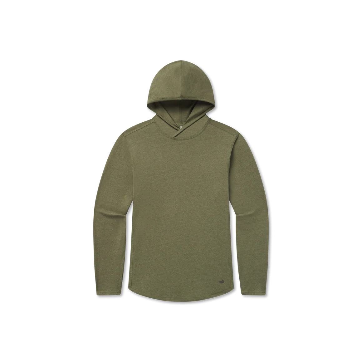 Classic Camo Duck Hoodie Tee in Washed Dark Green by Southern Marsh