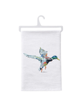 Mallard duck take flight hunting kitchen tea towel 