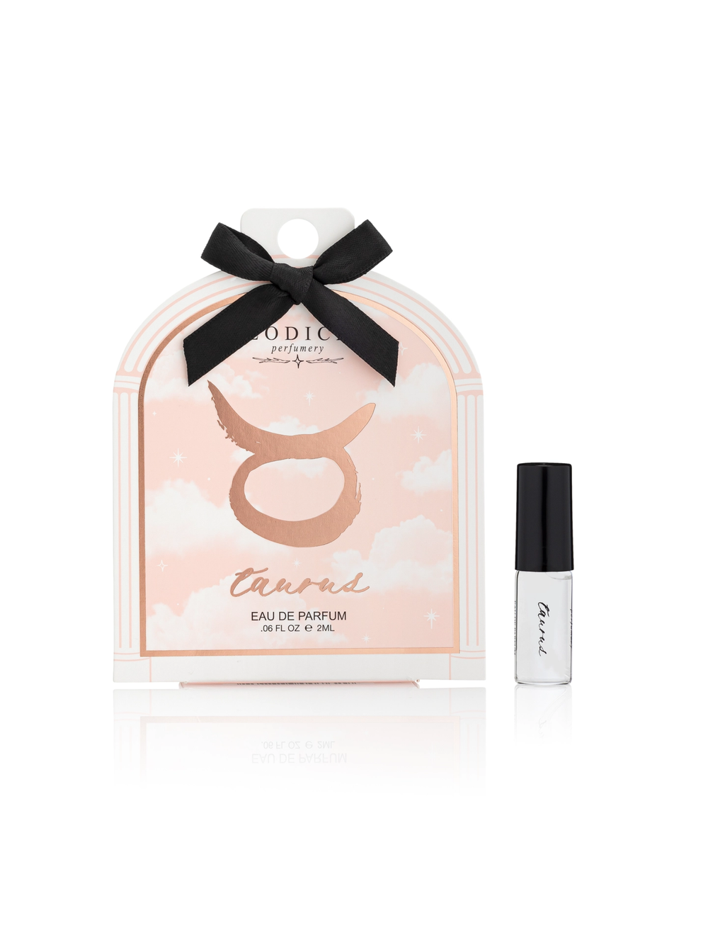 Taurus zodiac perfume with a black bow 