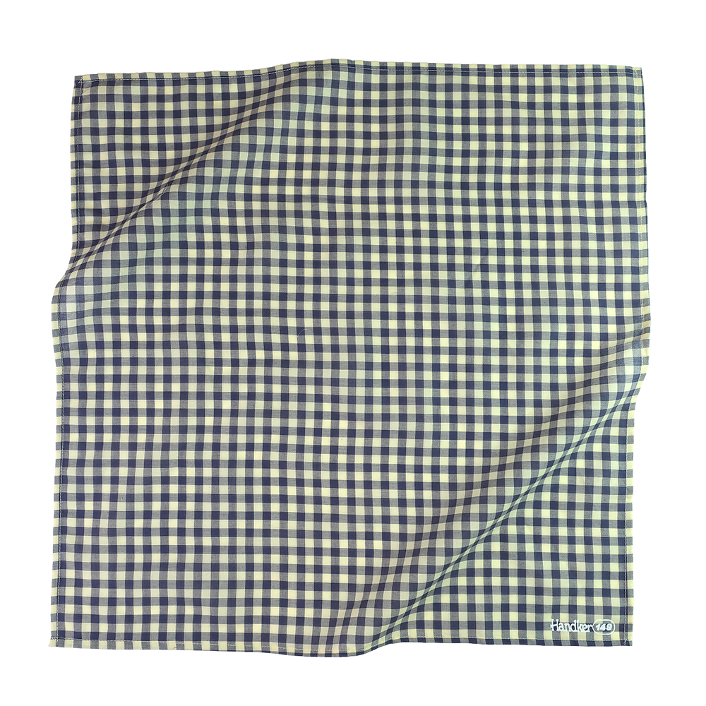 cream and navy bandana
