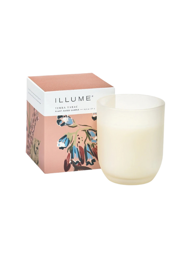 Terra Tabac Baby Boxed Glass Candle orange