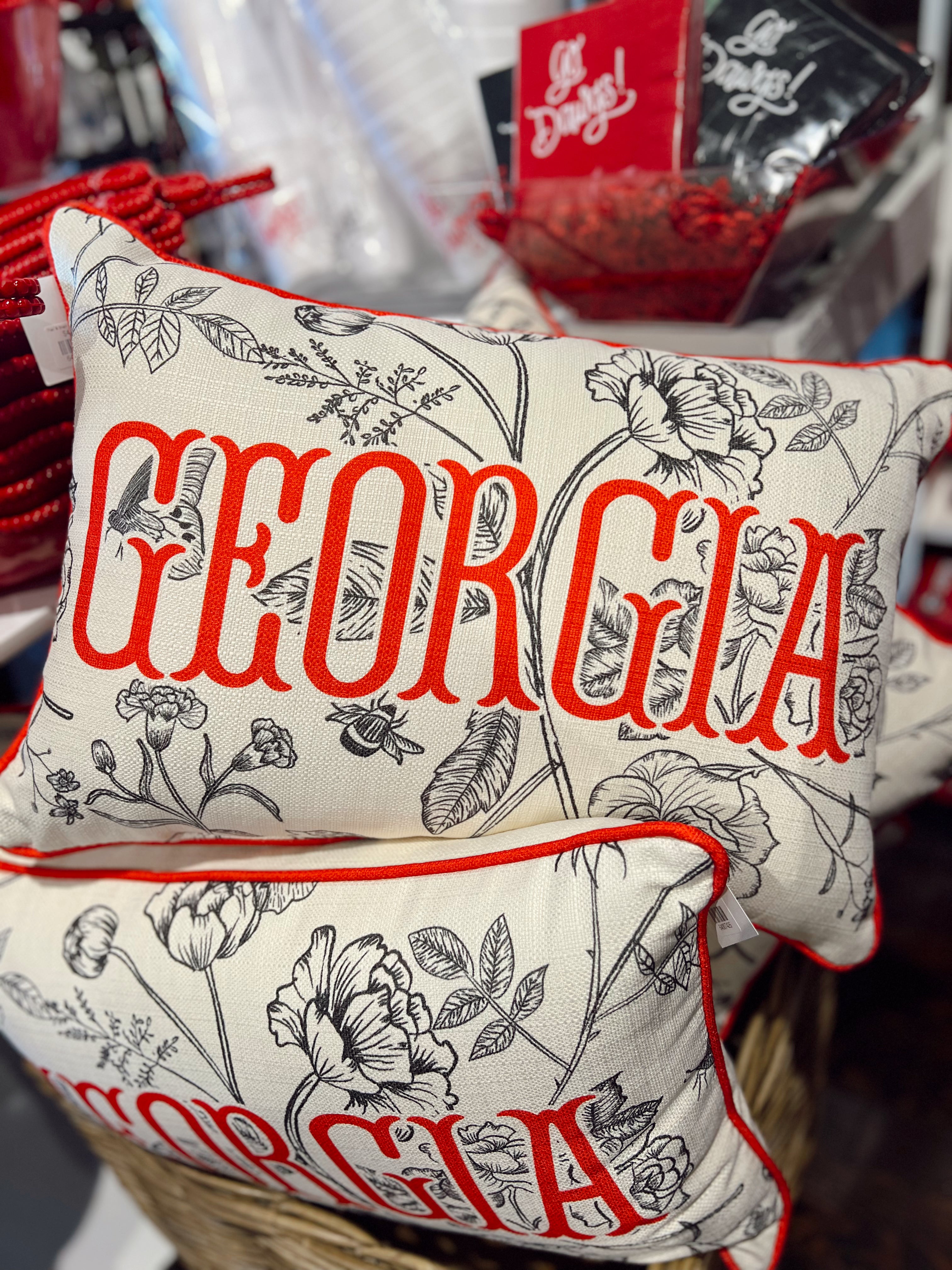 Red & Black Georgia Pillow