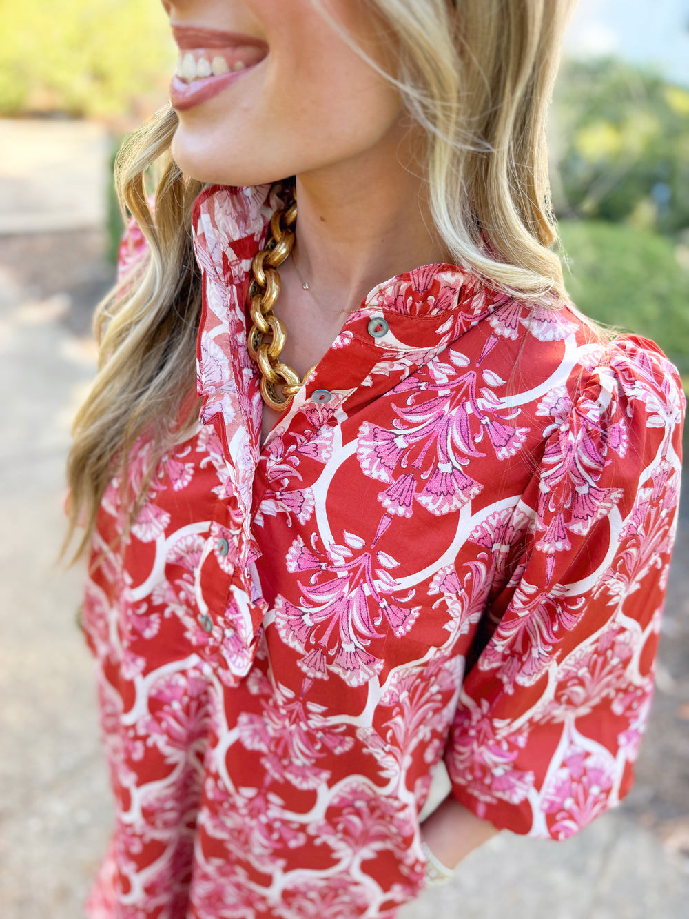 The Ember Puff Sleeve Midi Dress (S-2X)