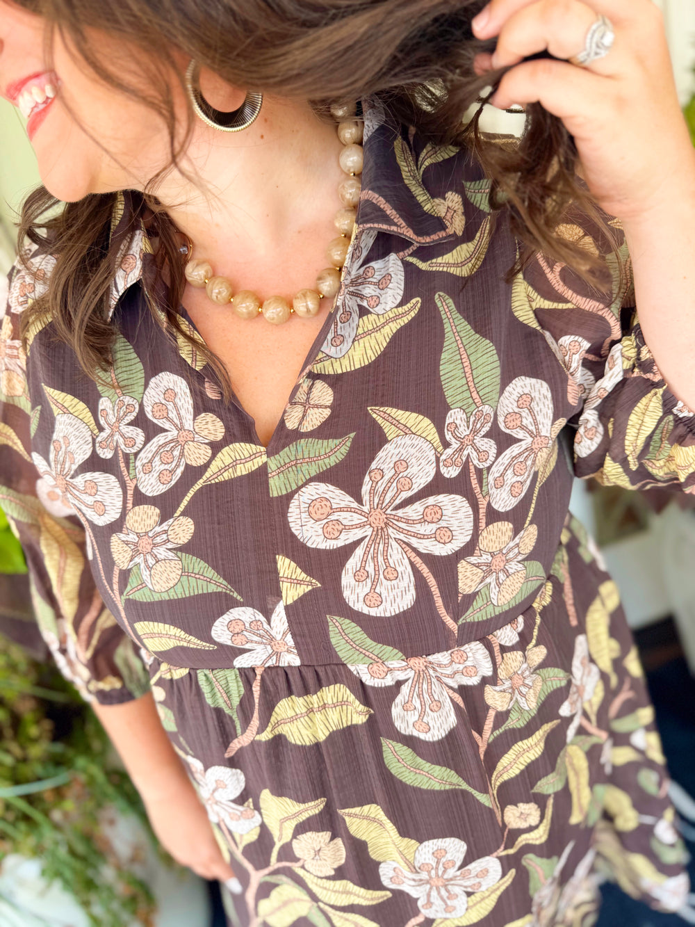 The Anna Floral Midi Dress (XL-2X)