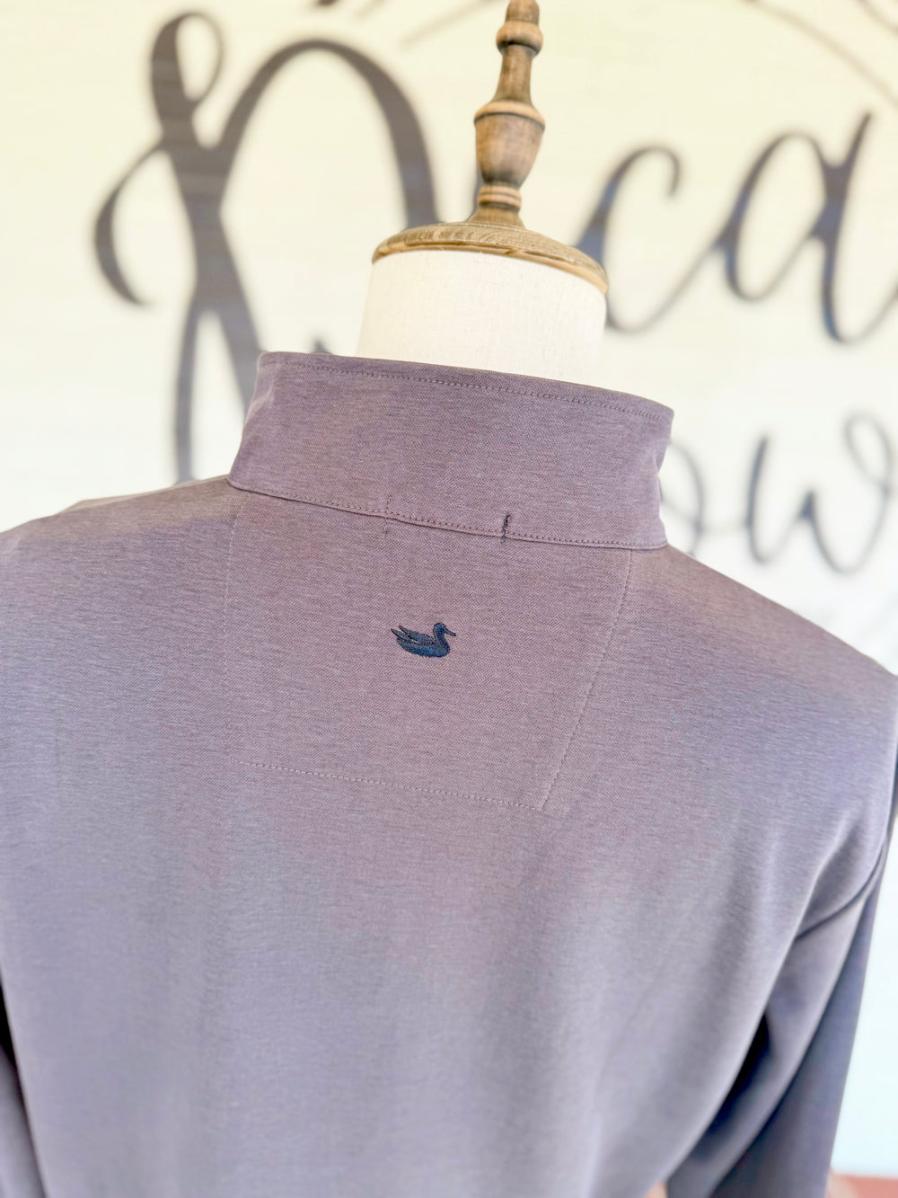 The MarshLUX Augusta Quarterzip in Dark Gray by Southern Marsh