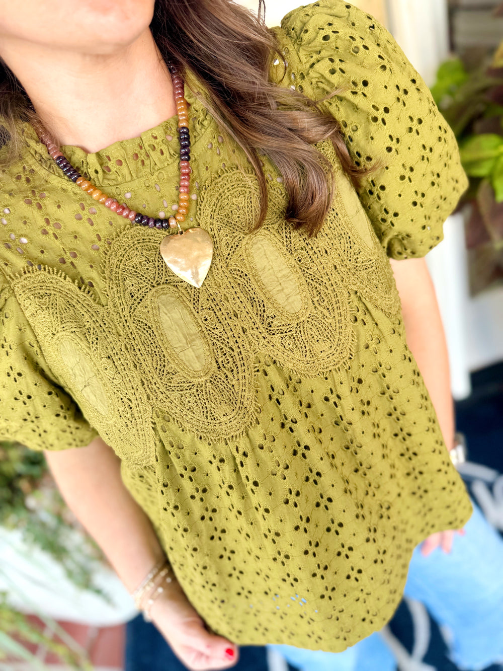 The Gigi Eyelet Top (S-L)
