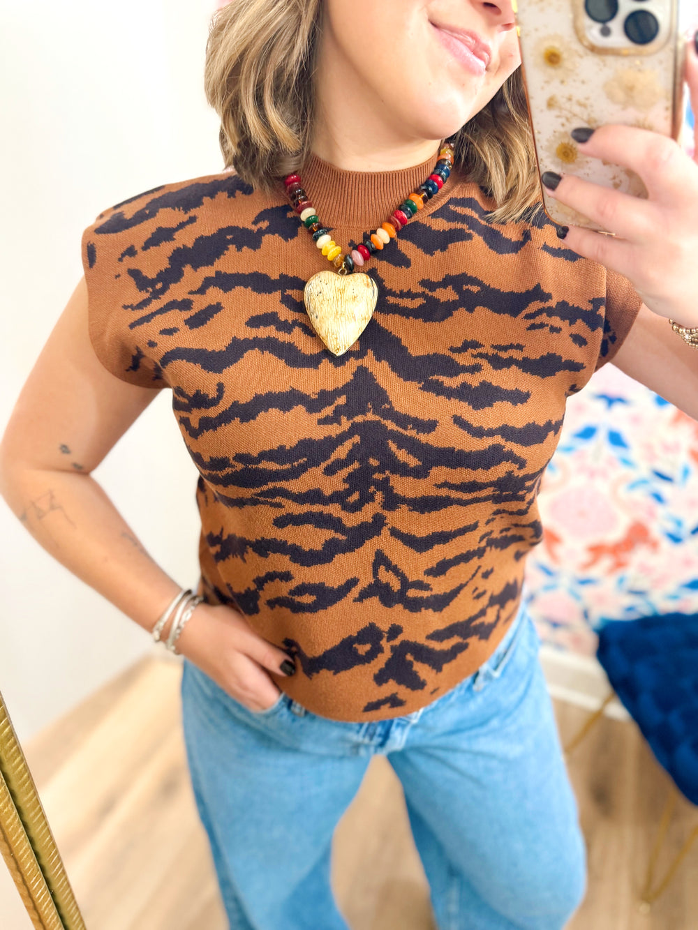 The Ilene Printed Top (S-L)