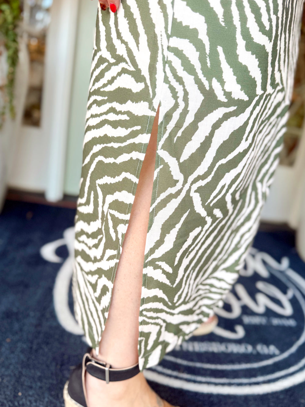 The Evie Zebra Print Midi Dress (S-L)