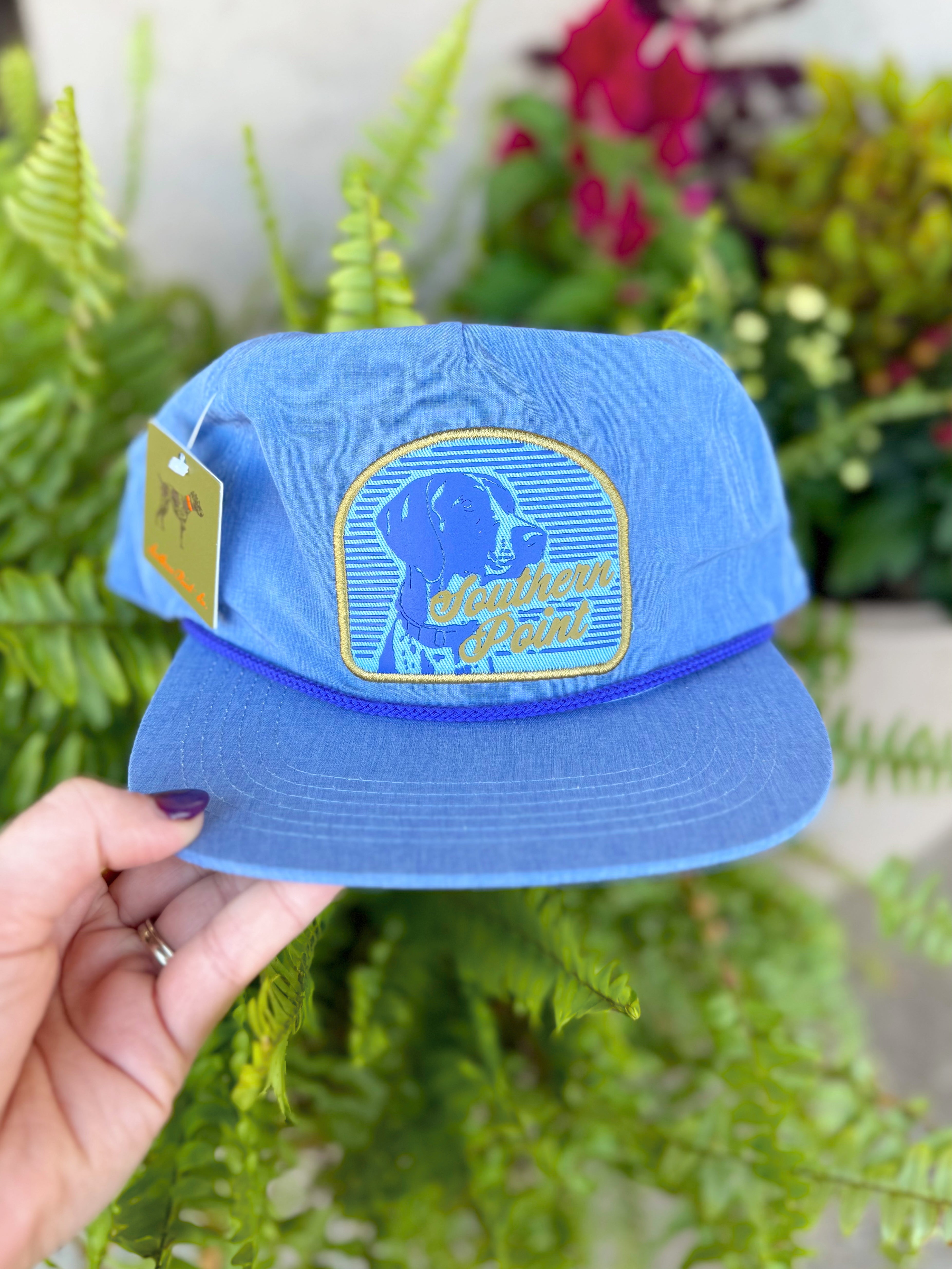 5 Panel Cord Hat in Blue by Southern Point Co.
