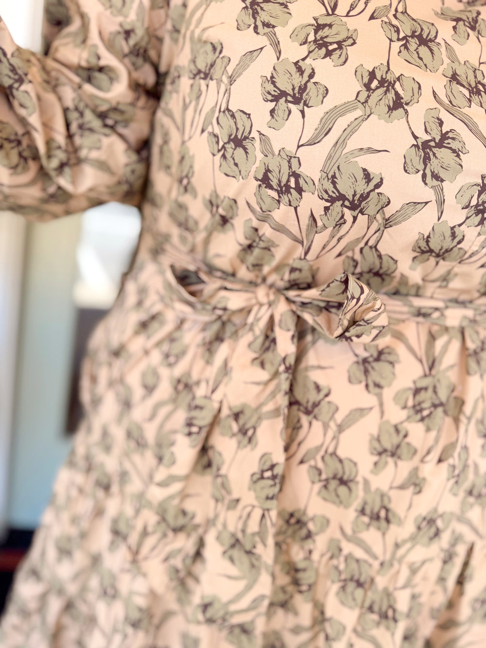The Dani Floral Tie Waist Mini Dress (XL-2X)