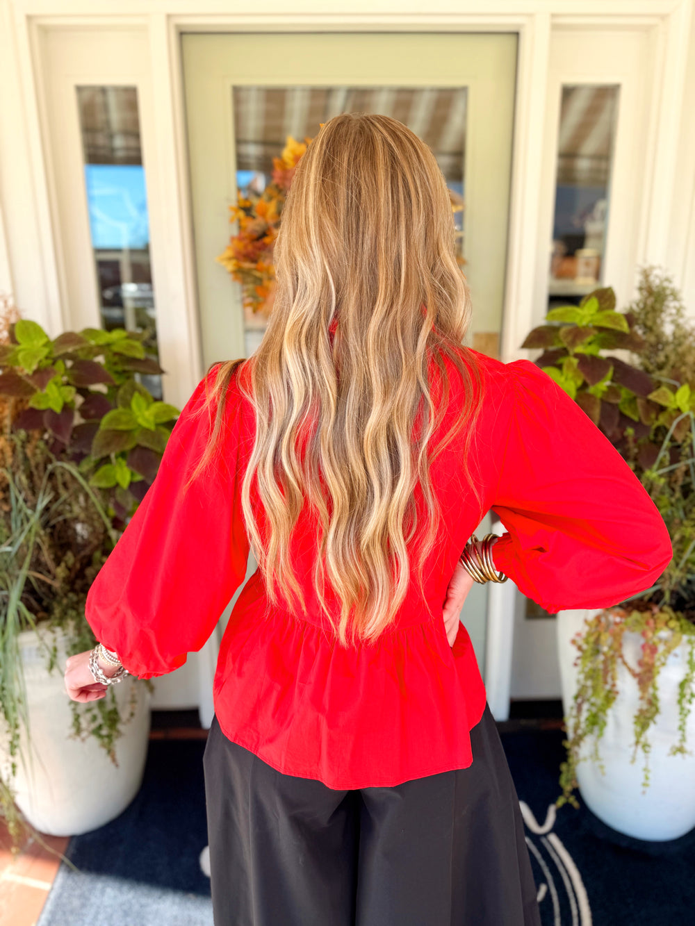 The Samantha Ruffle Peplum Top (S-L)