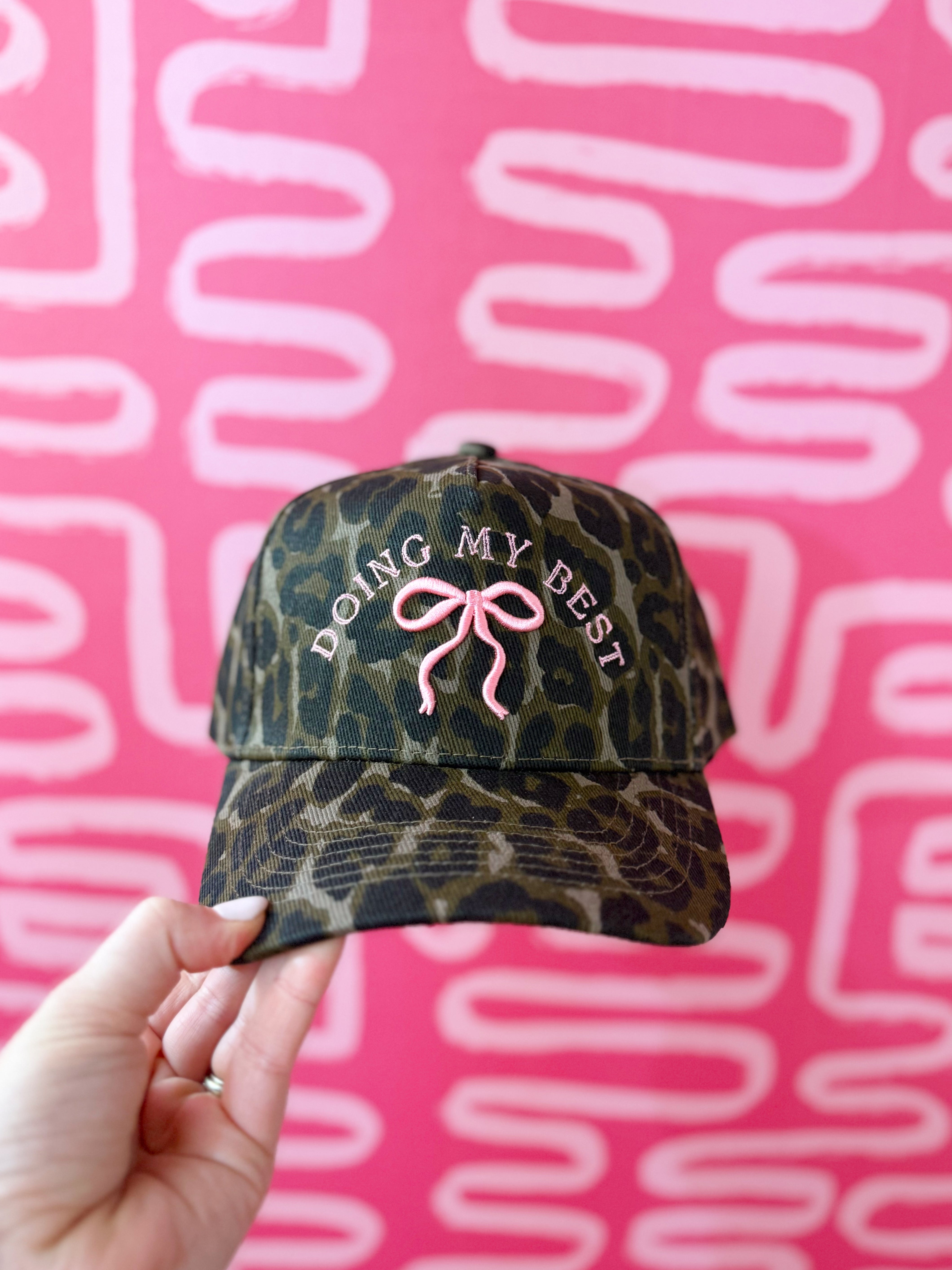 Doing My Best Leopard Vintage Trucker Hat