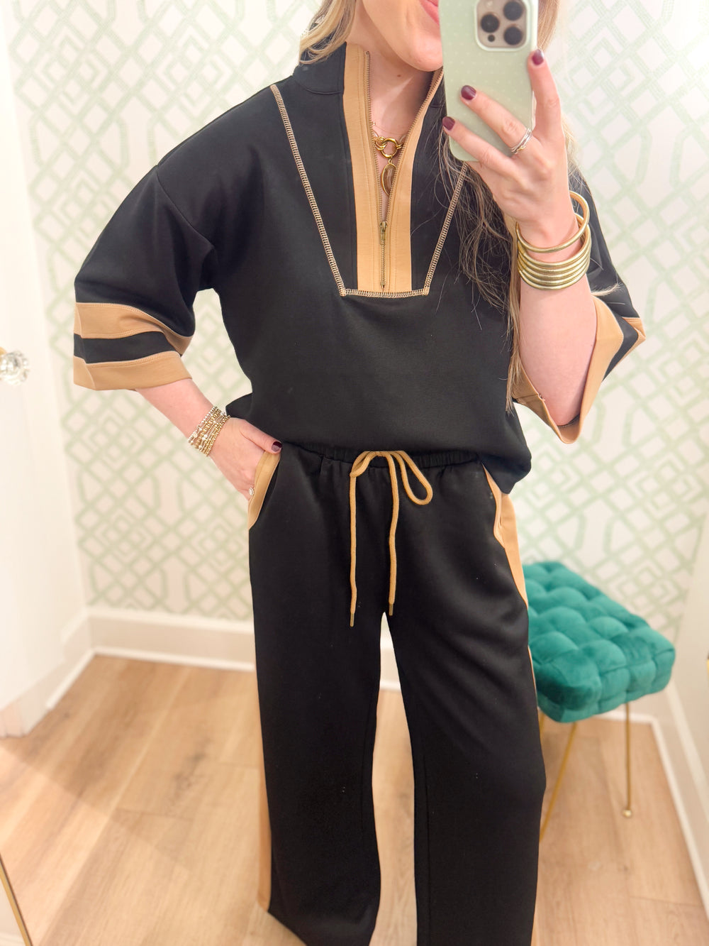 The Lennox Contrast Trim Top (S-L)