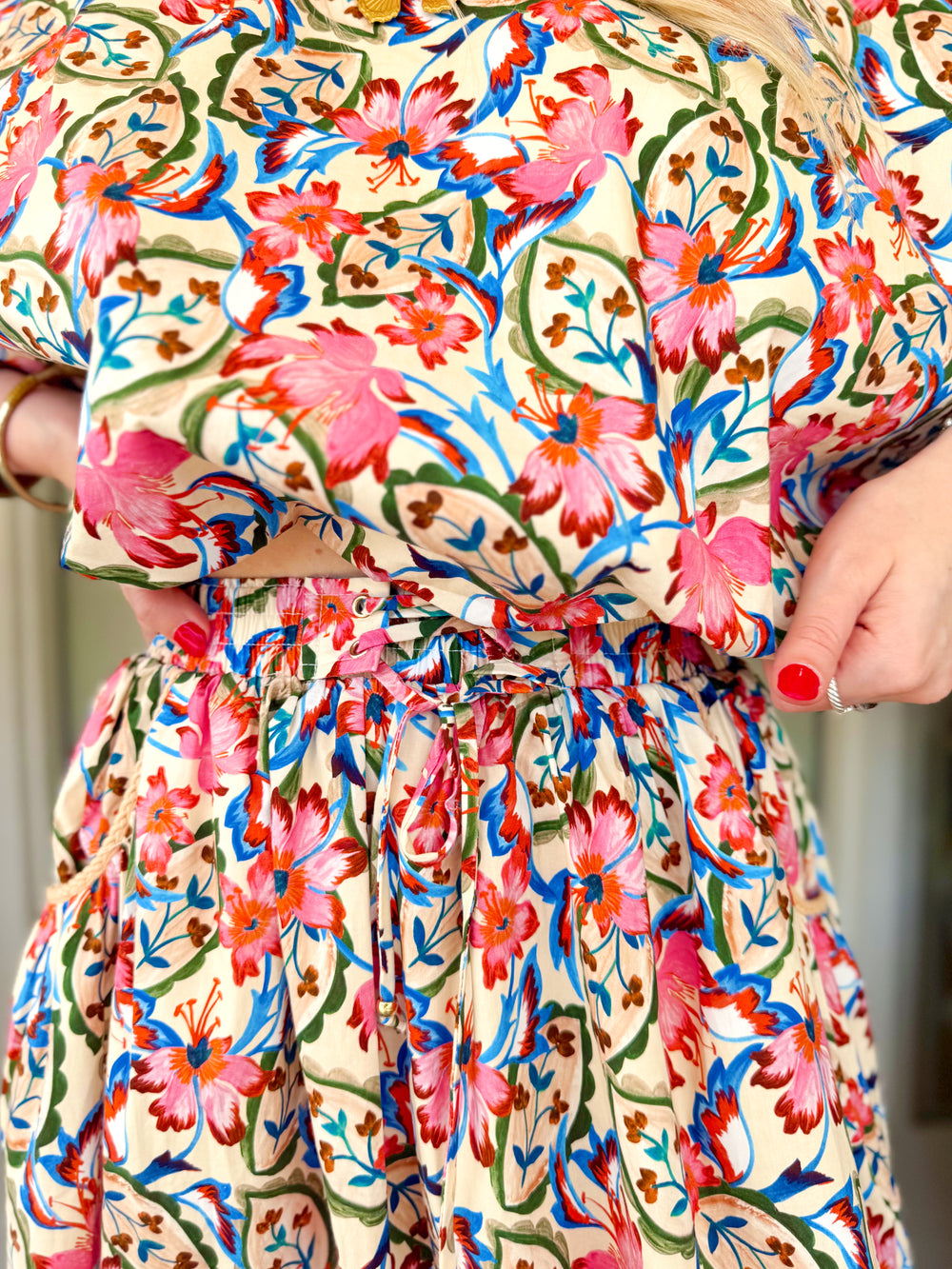 The Miley Floral Print Midi Skirt (XS-L)