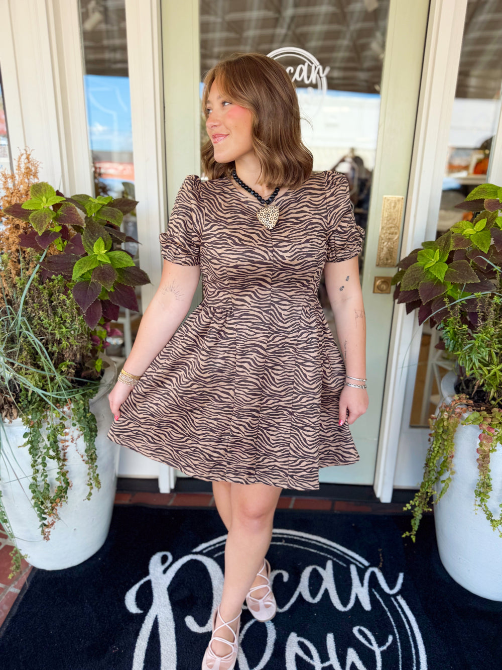 The Lilah Printed Mini Dress (S-L)