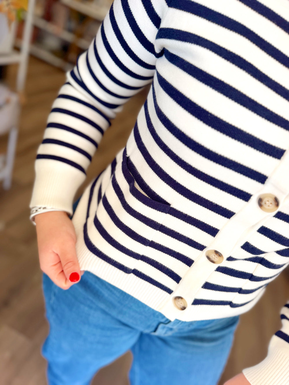 The Vickey Striped Sweater Cardigan (S-L)