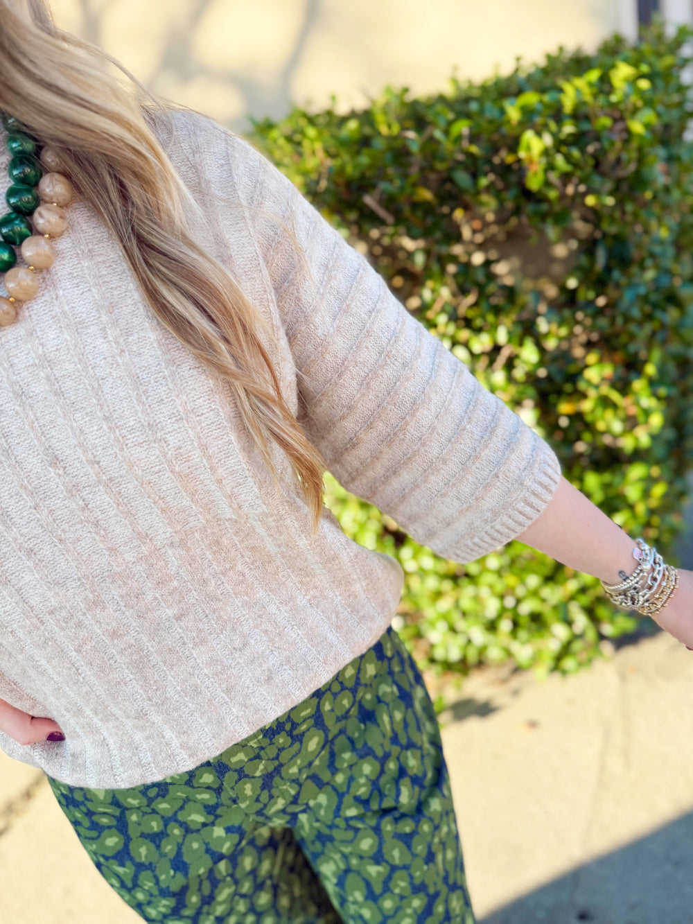 The Ovie Sweater Top in Oatmeal (S-L)
