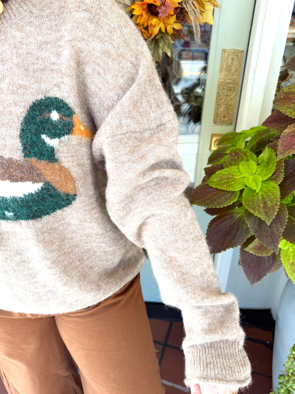 The Misty Mallard Sweater in Mocha (S-L)