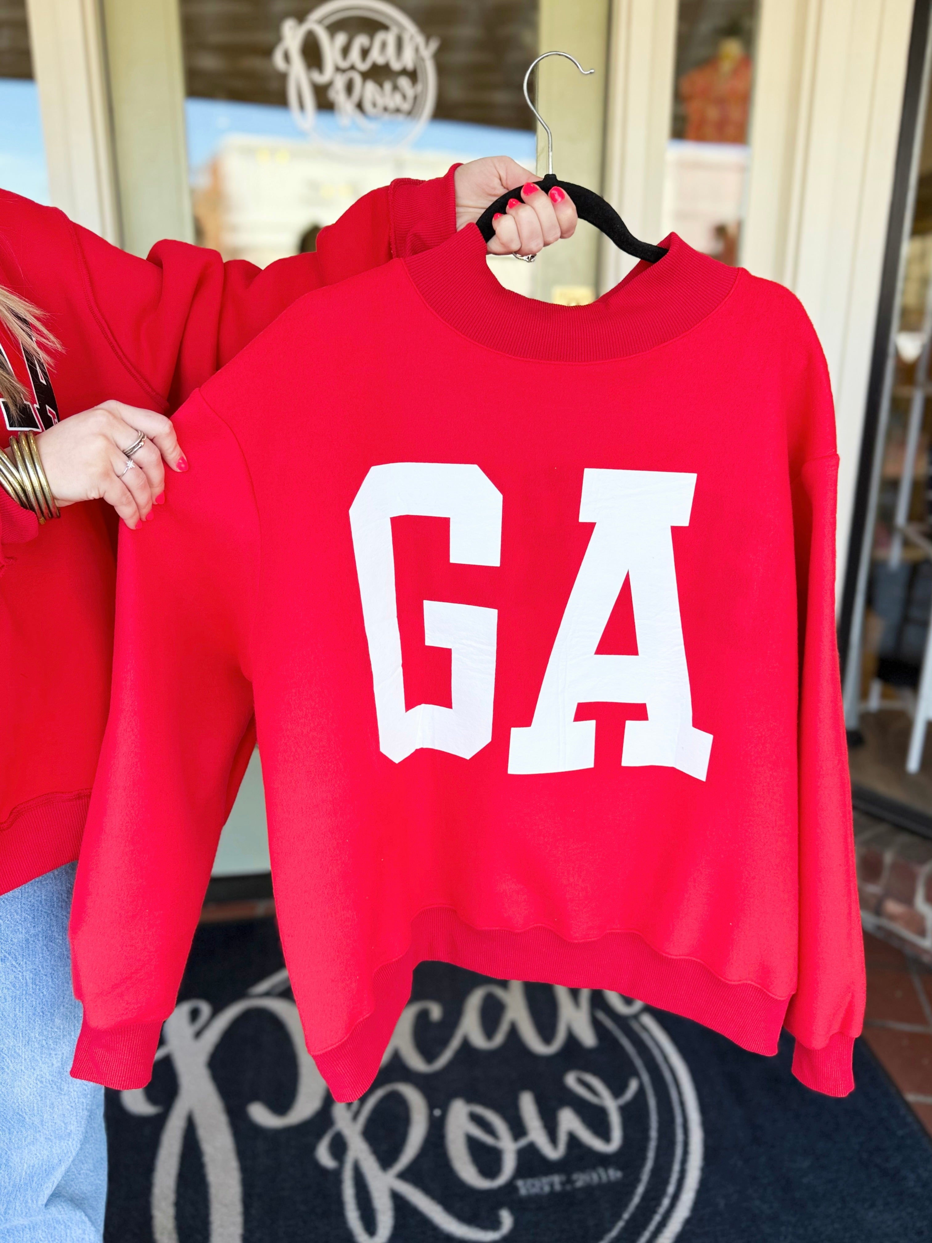 Georgia/ Ga Reversible Mockneck Sweatshirt