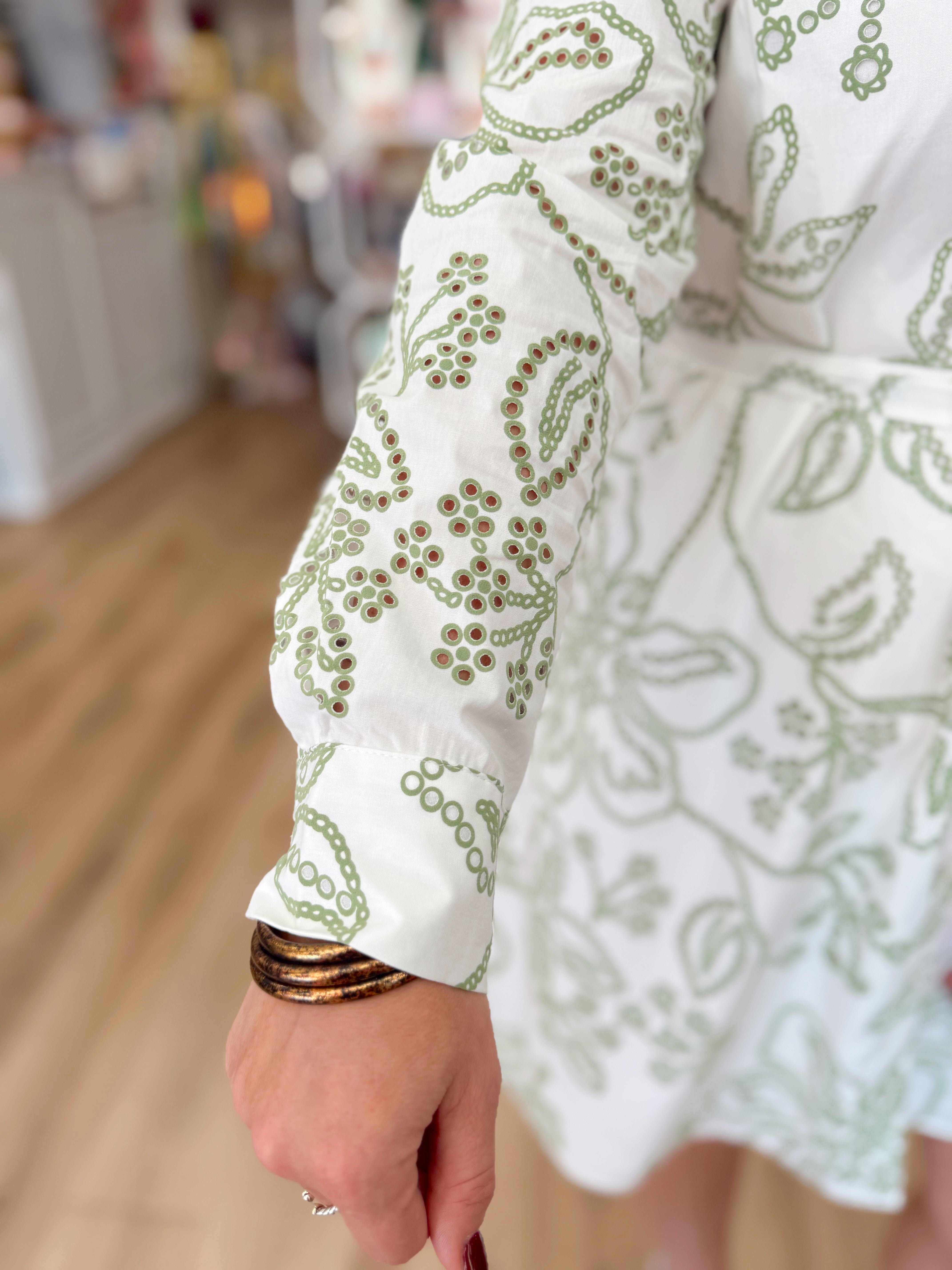 The Sarah Dress in Lacecap White by Mary Square