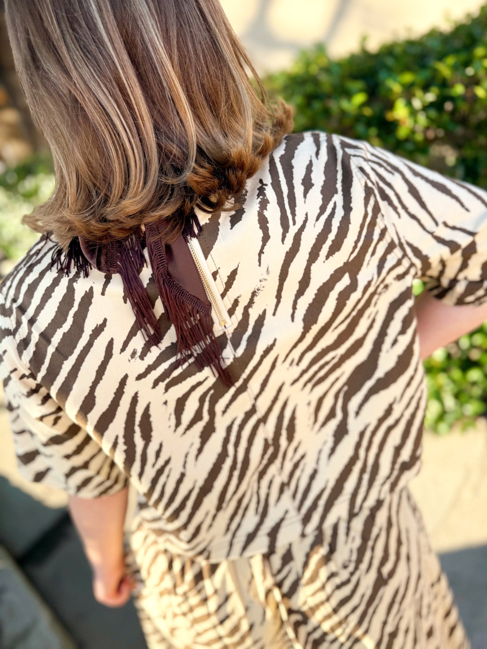 The Kira Zebra Print Top (S-L)
