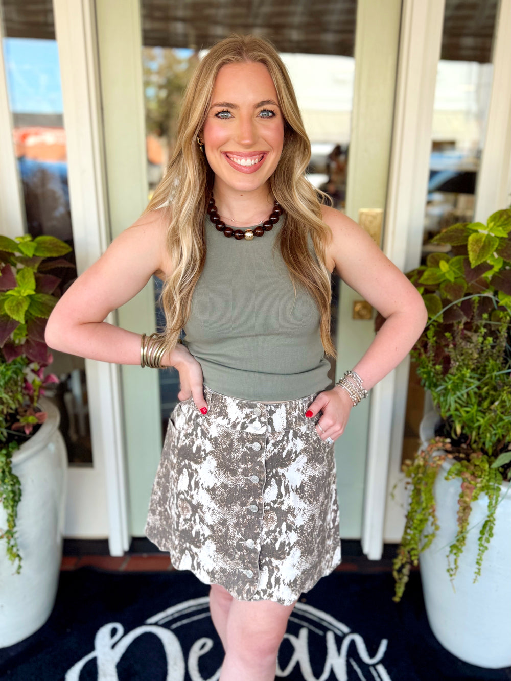 The Savannah Scallop Mini Skirt (S-L)