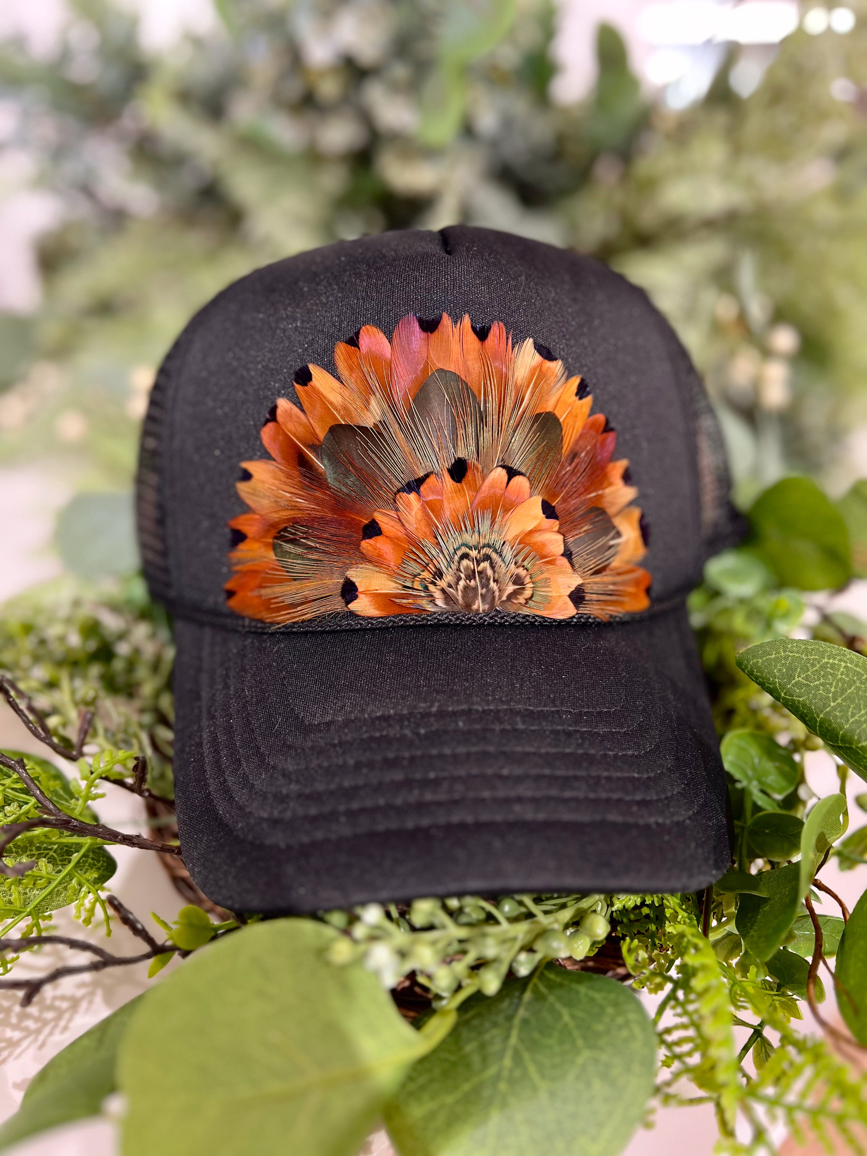 The Zara Feathered Trucker Hat