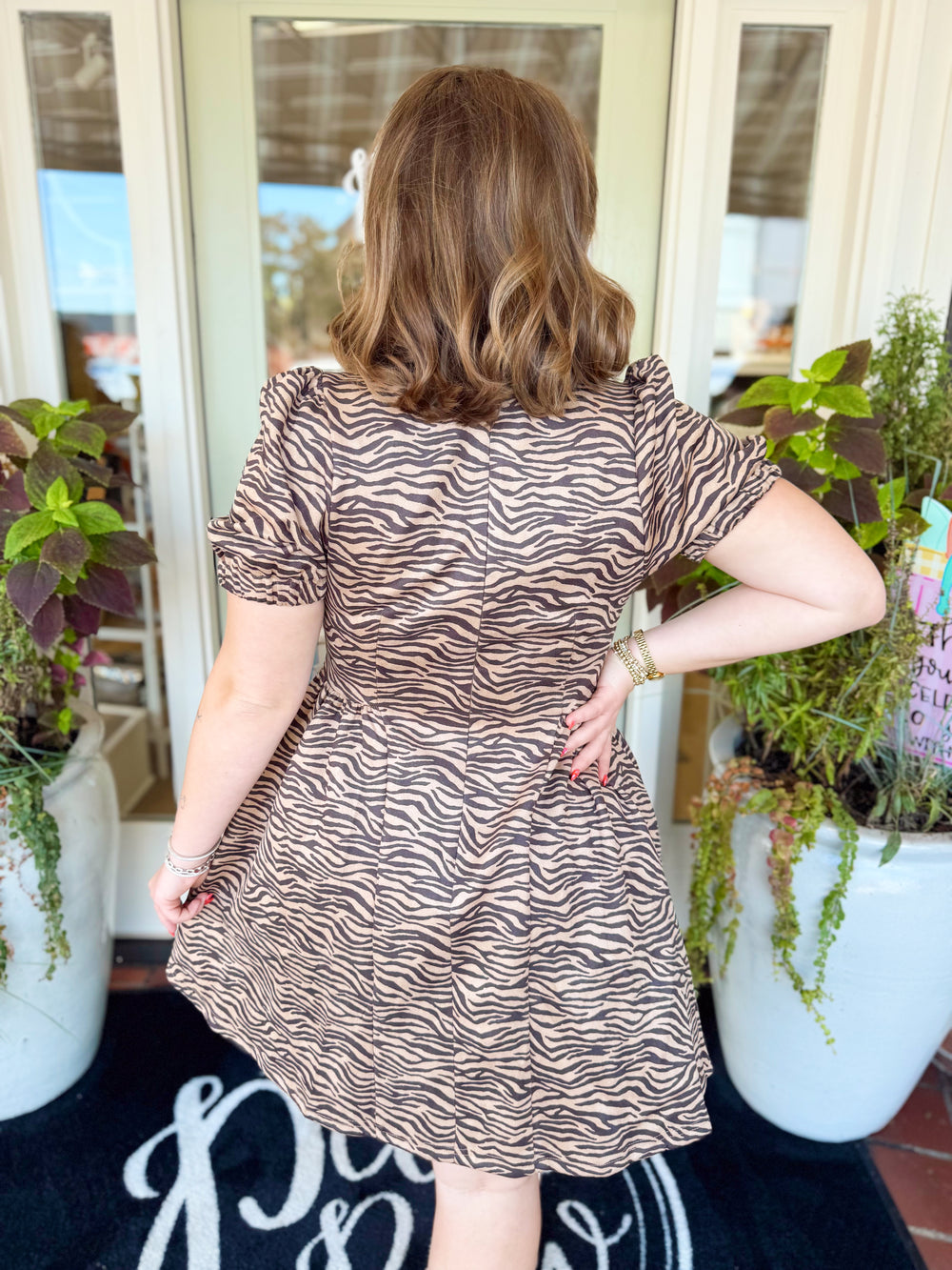 The Lilah Printed Mini Dress (S-L)