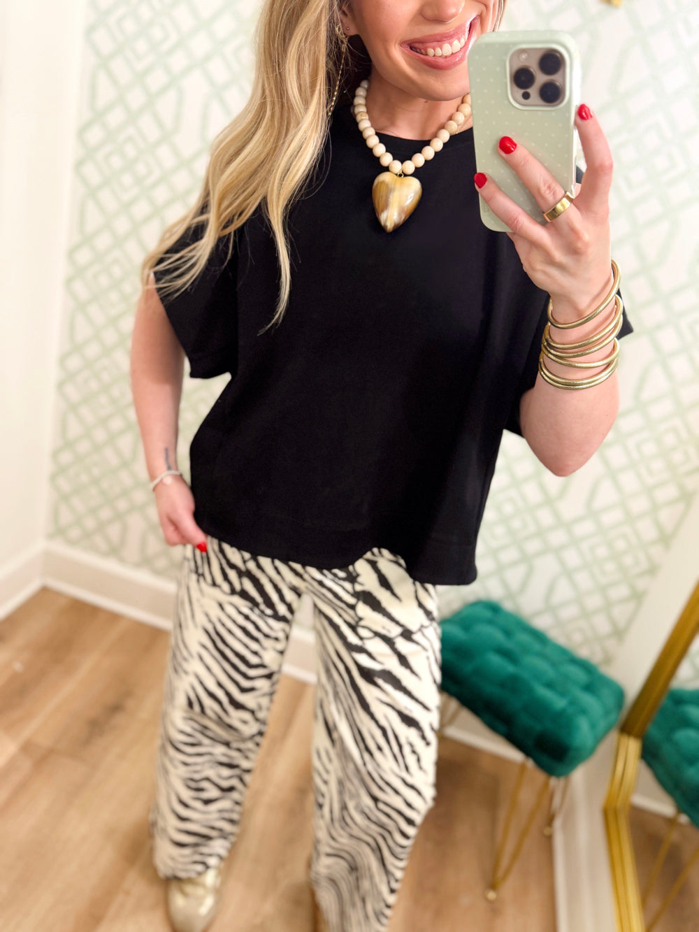 The Blake Poncho Sleeve Top (S-L)