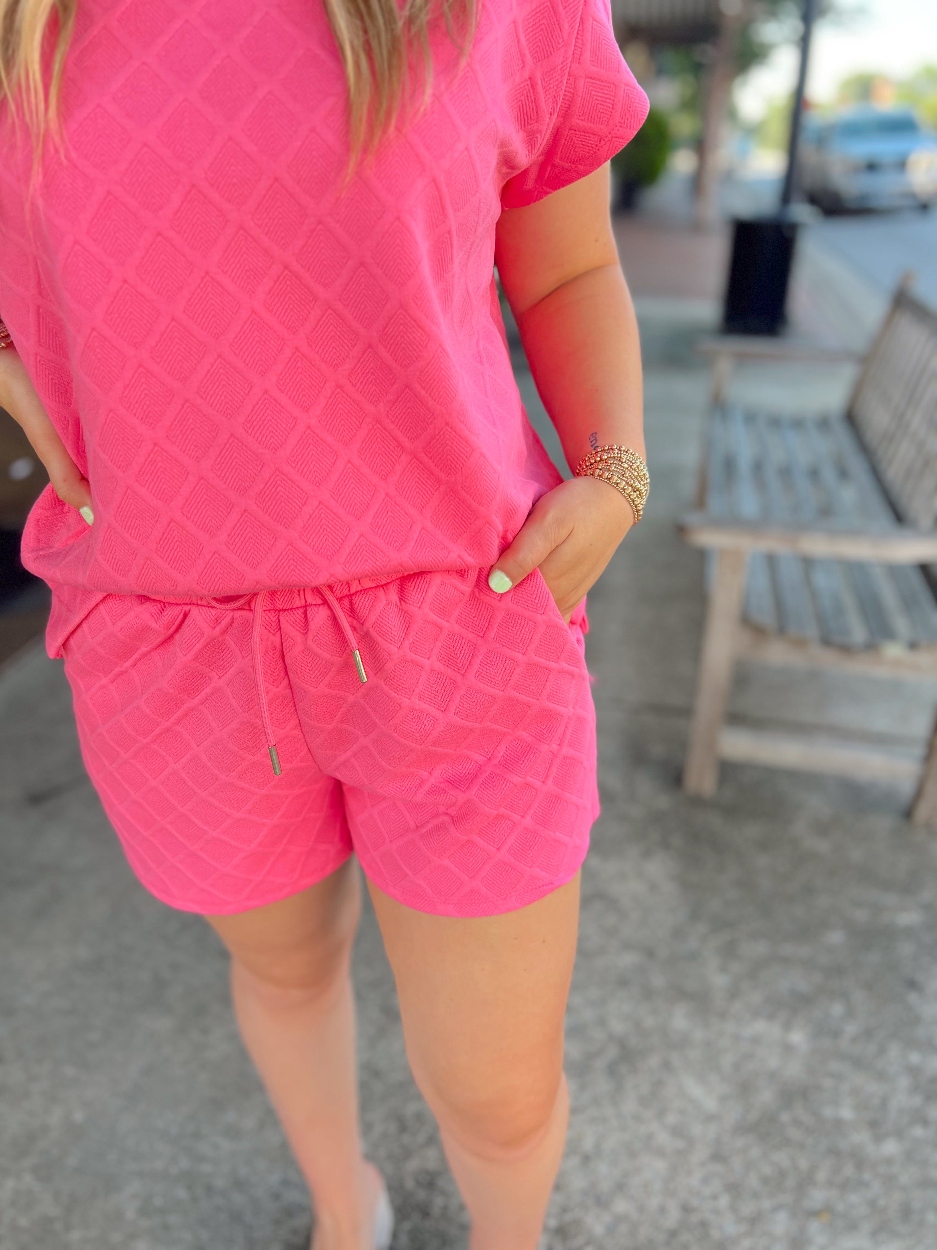 The Claire Shorts in Hot Pink