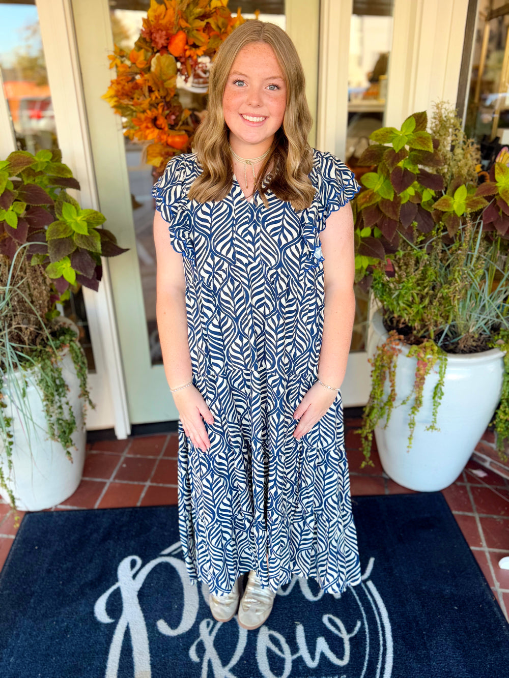 The Frances Tiered Midi Dress (XL-2X)