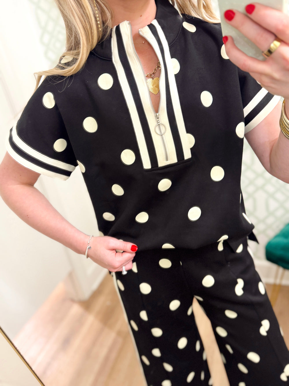 The Helen Polka Dot Top (S-L)