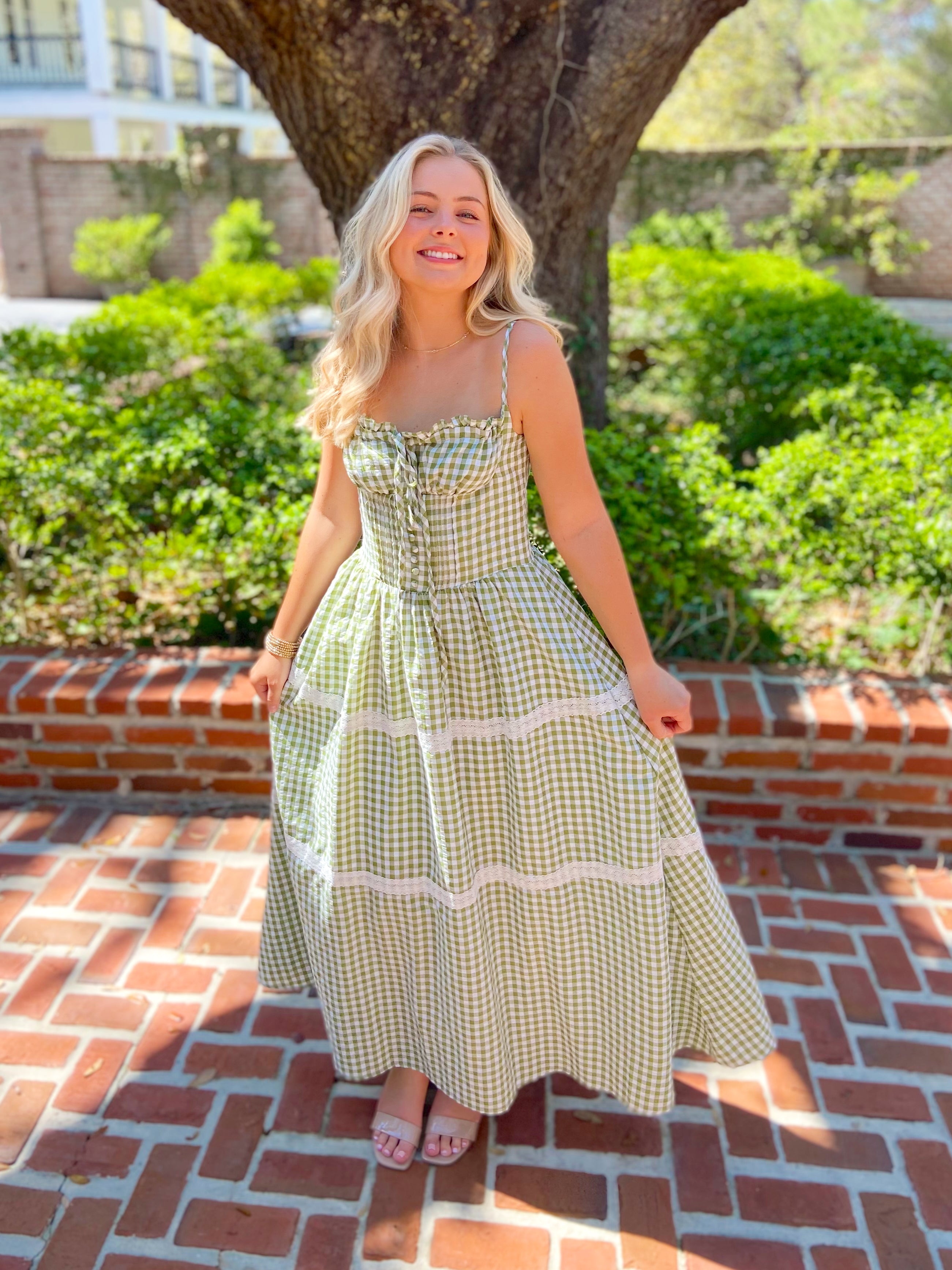 The Sophia Gingham Tiered Dress