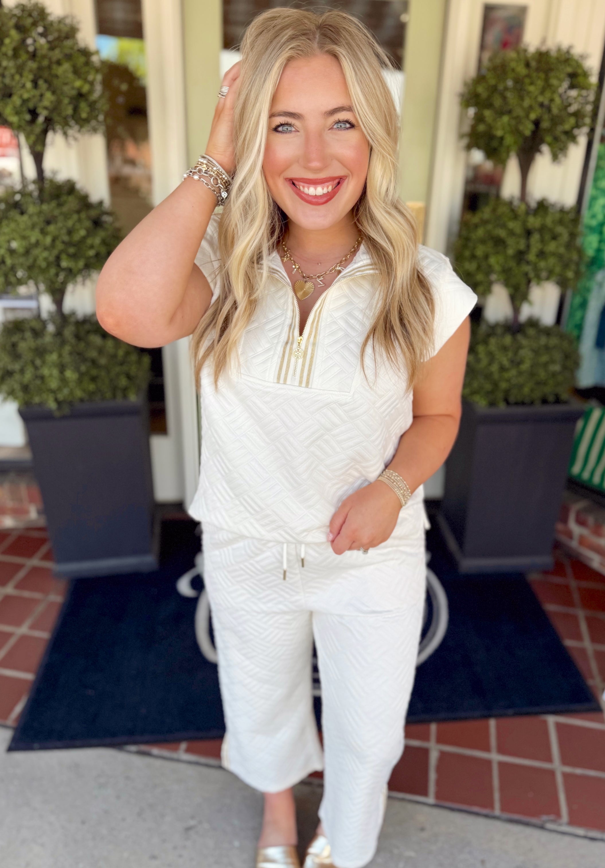 The Porter Top in Ivory