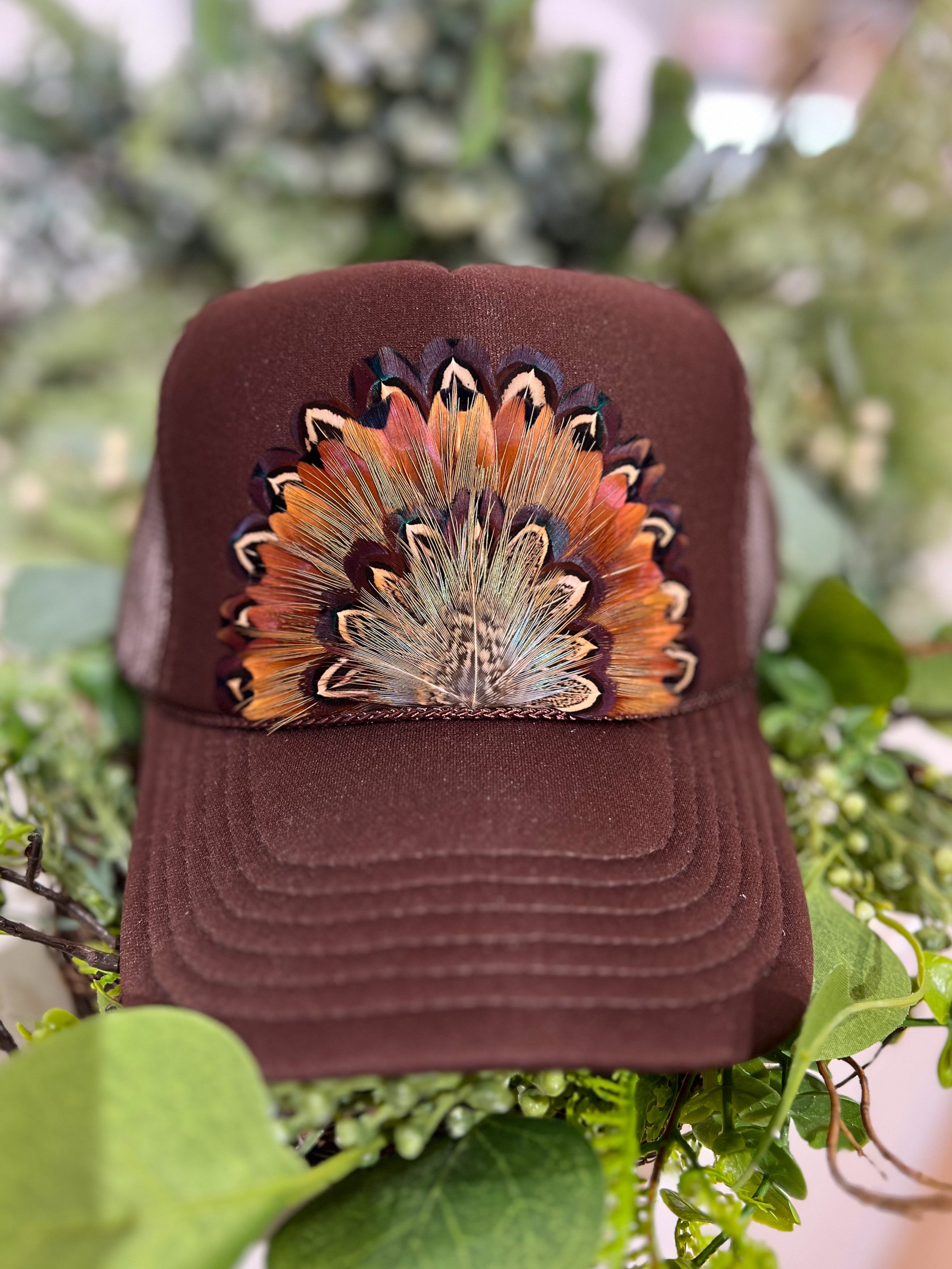 The Morgan Feathered Trucker Hat