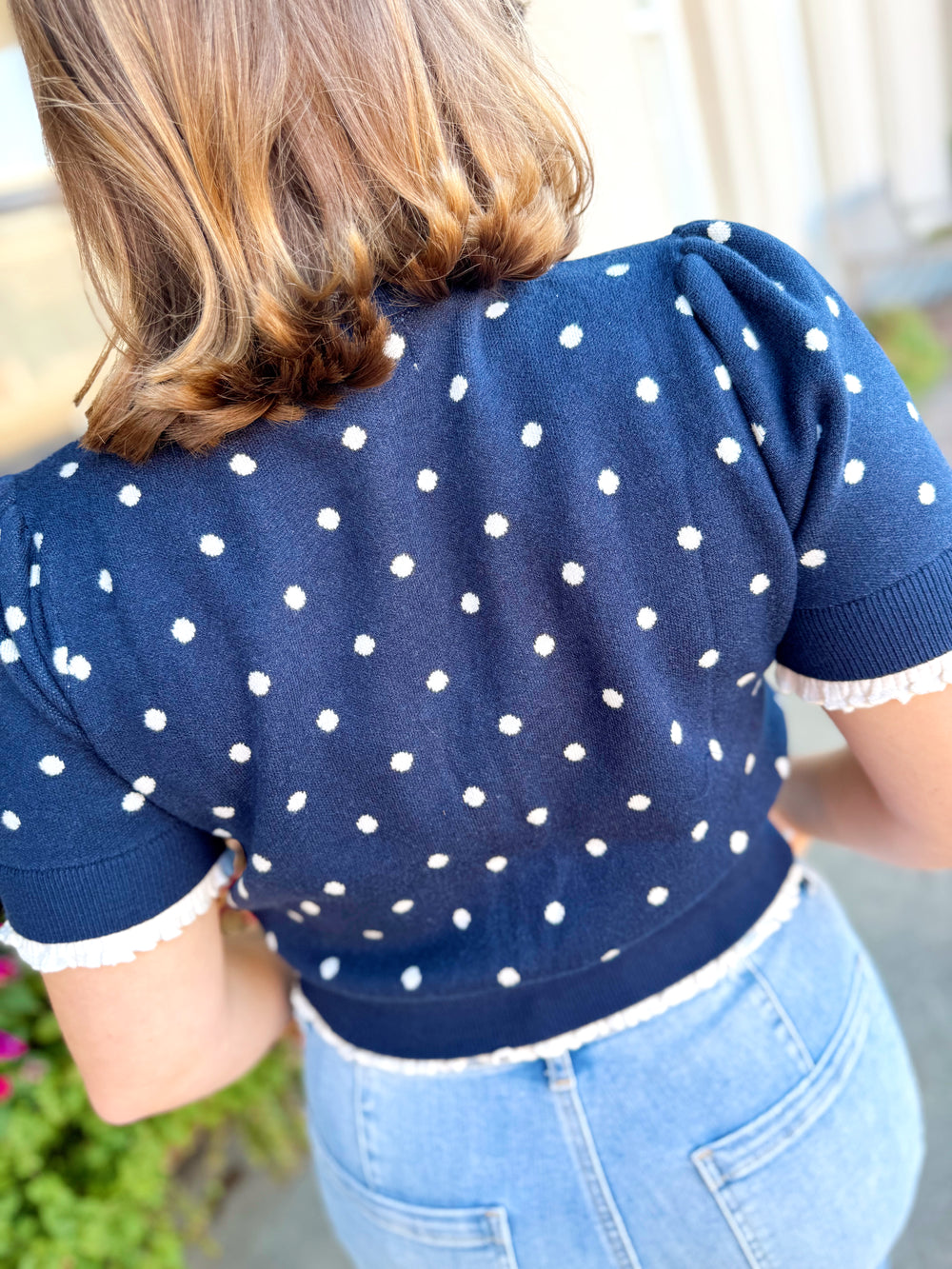 The Mallorie Polka Dot Top (S-L)