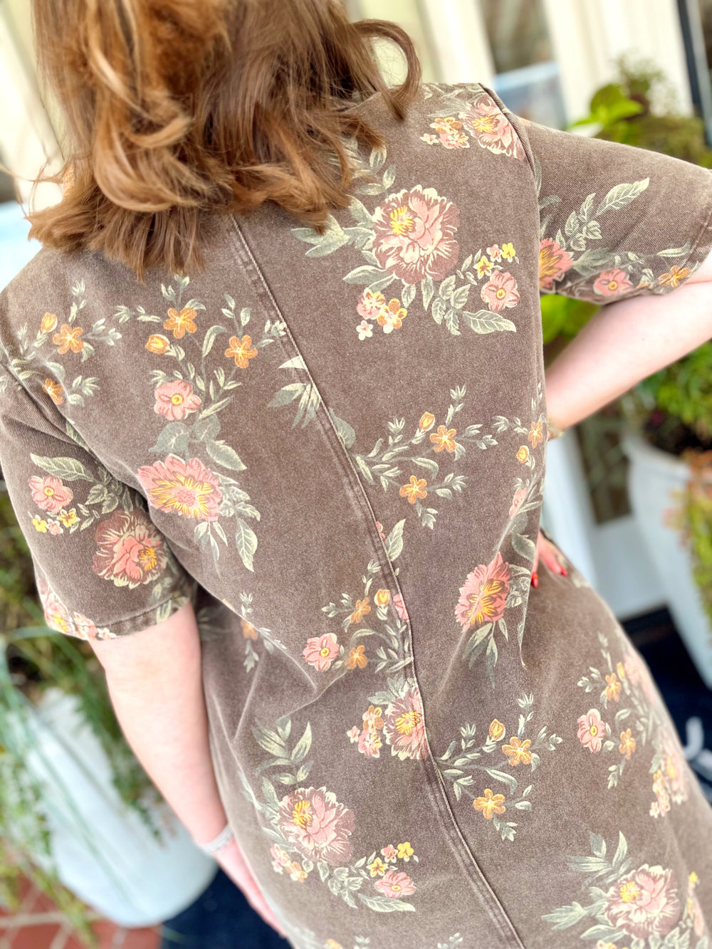 The Mallorie Floral Denim Dress (S-L)