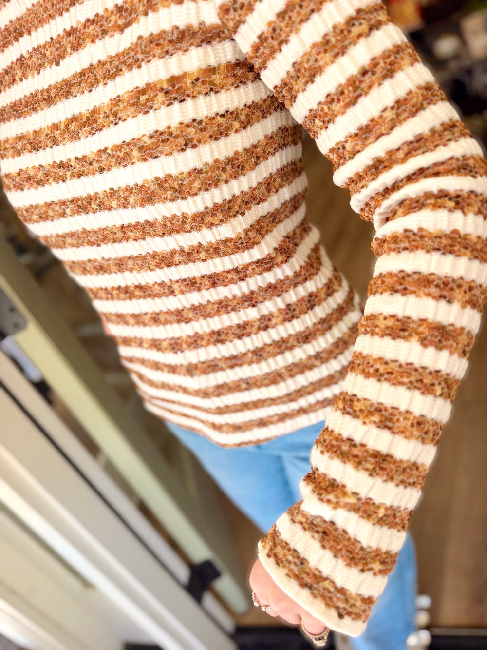 The Emmie Textured Stripe Top (S-XL)