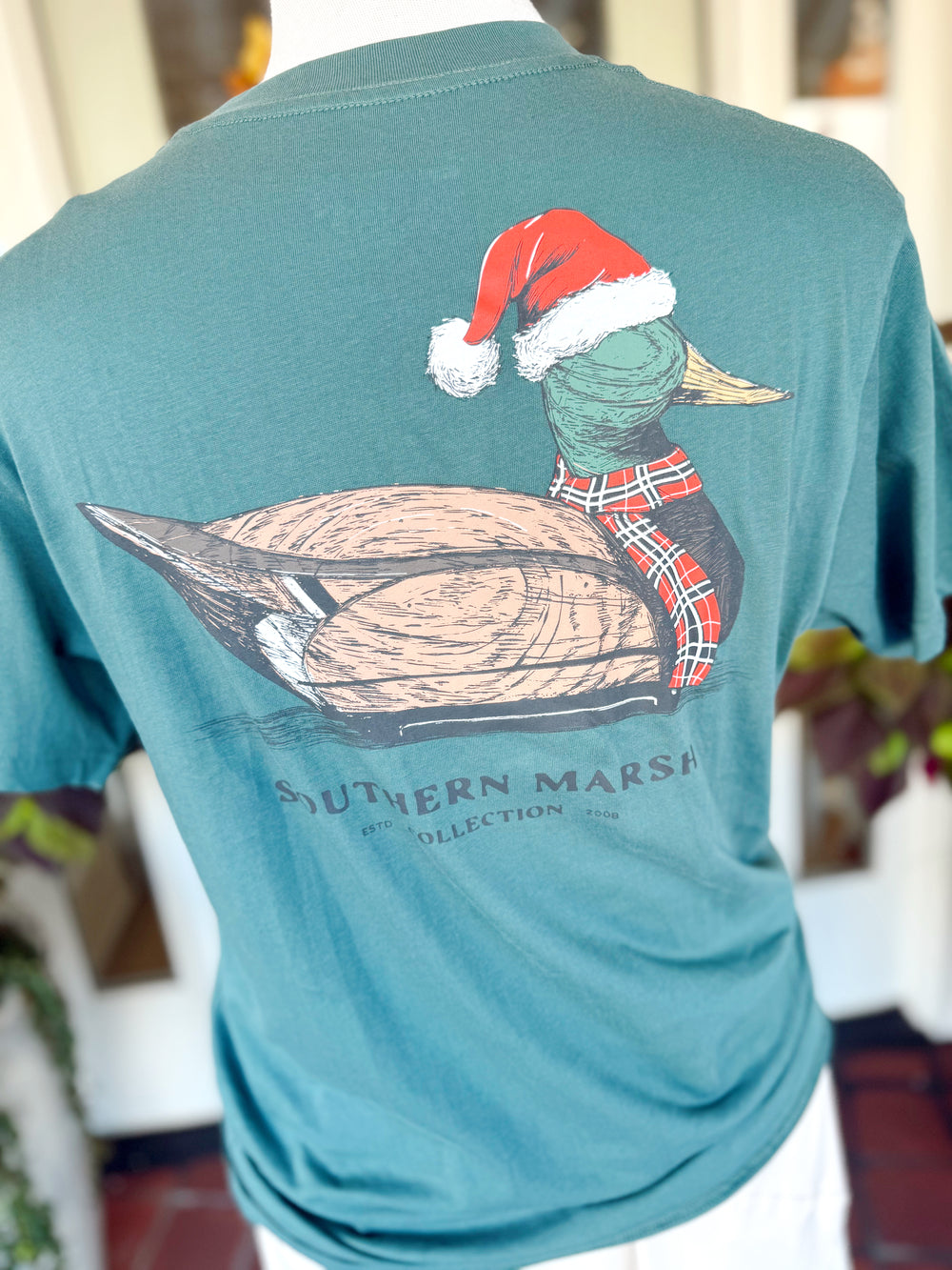 Vintage Duck Decoy Southern Santa Tee by Southern Marsh