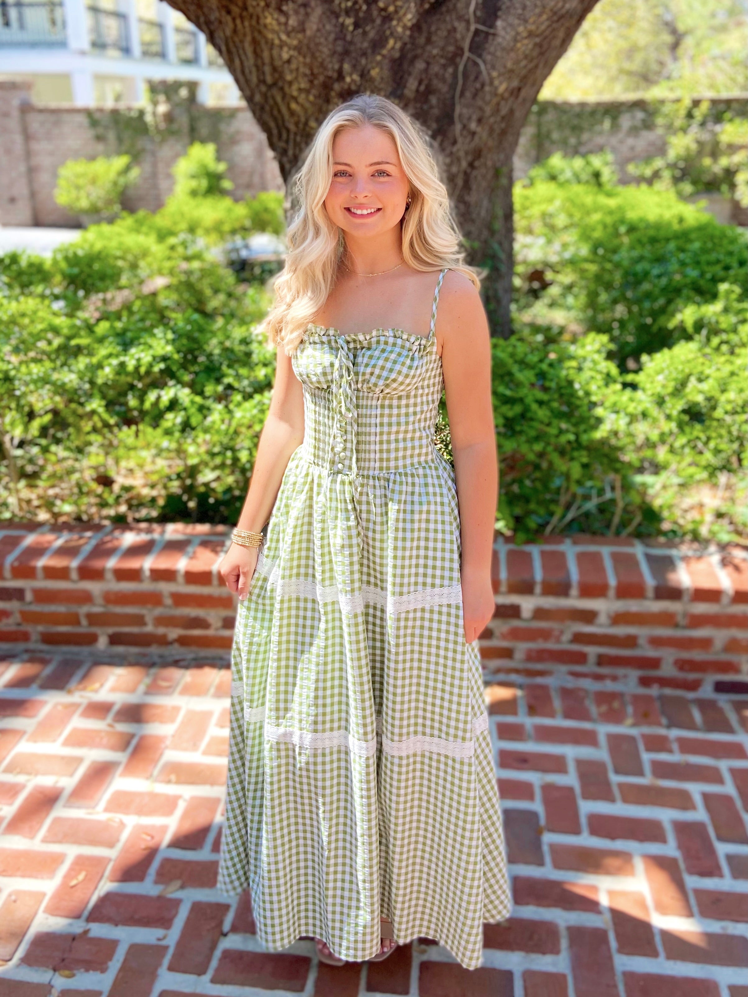 The Sophia Gingham Tiered Dress