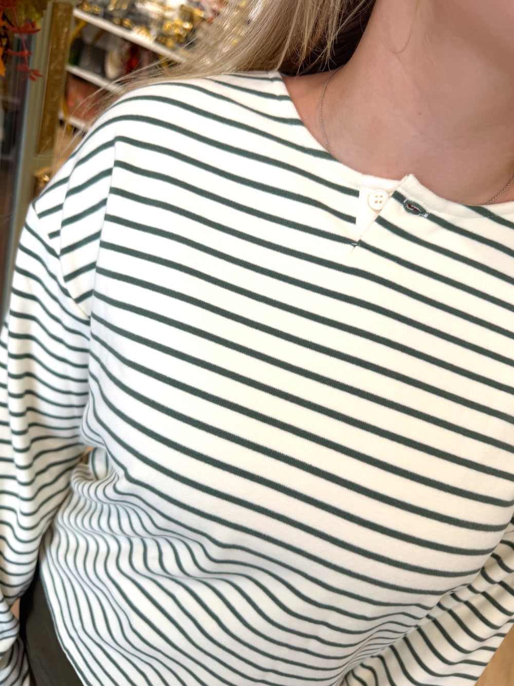 The Shea Green Striped Top (S-L)