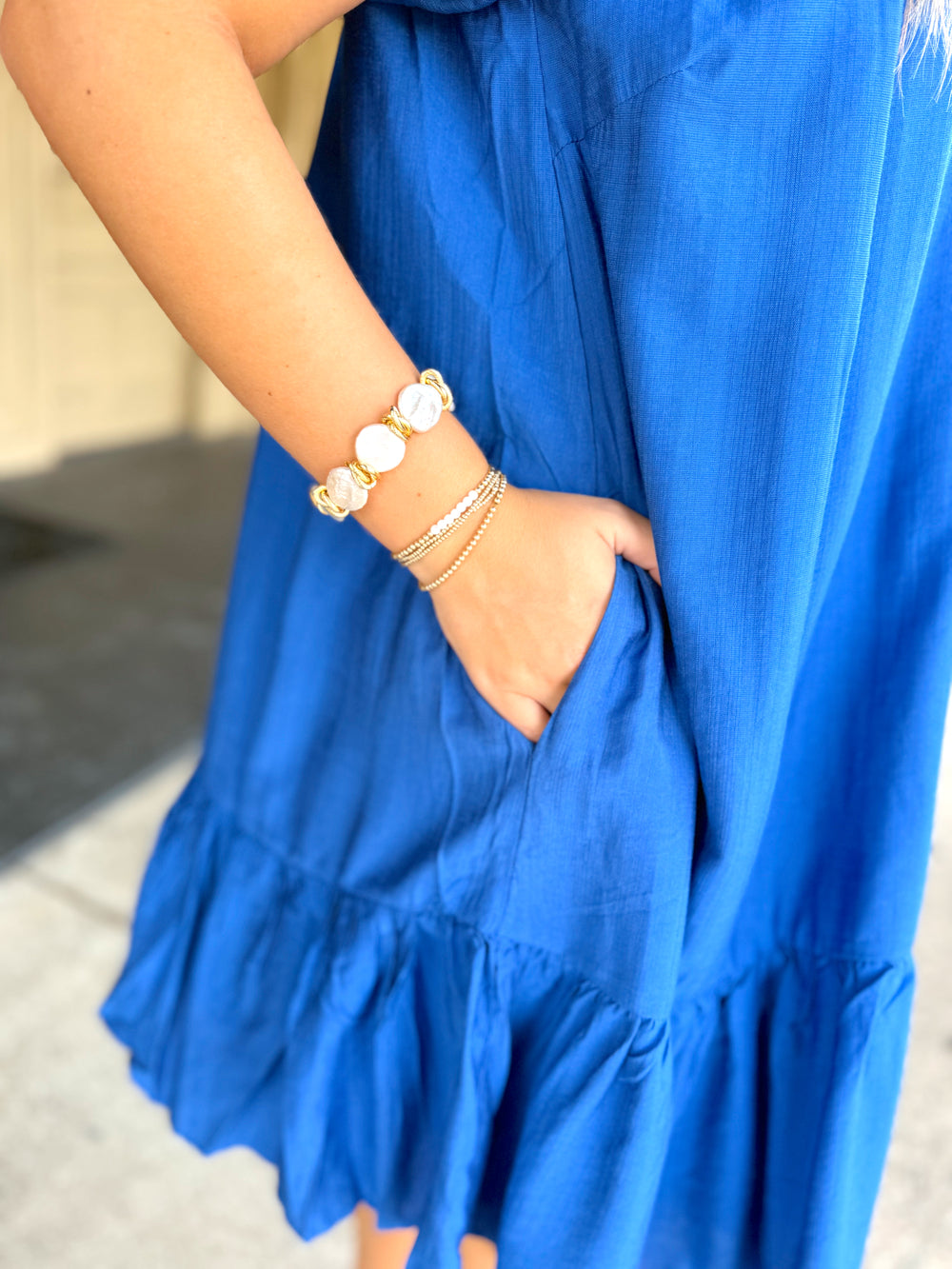 The Mimi Blue V-Neck Dress (S-L)