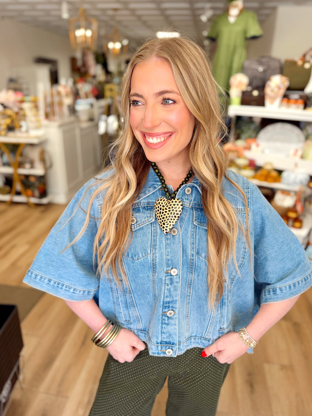 The Carrie Denim Poncho Jacket (S/M-M/L)