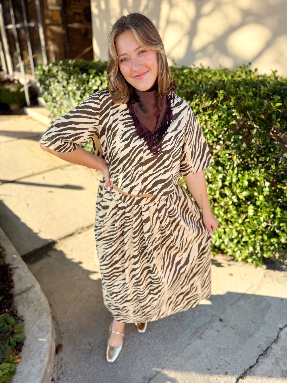 The Kira Zebra Print Top (S-L)