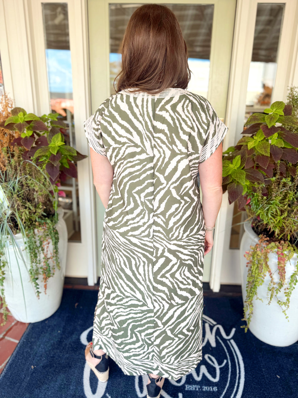 The Evie Zebra Print Midi Dress (S-L)